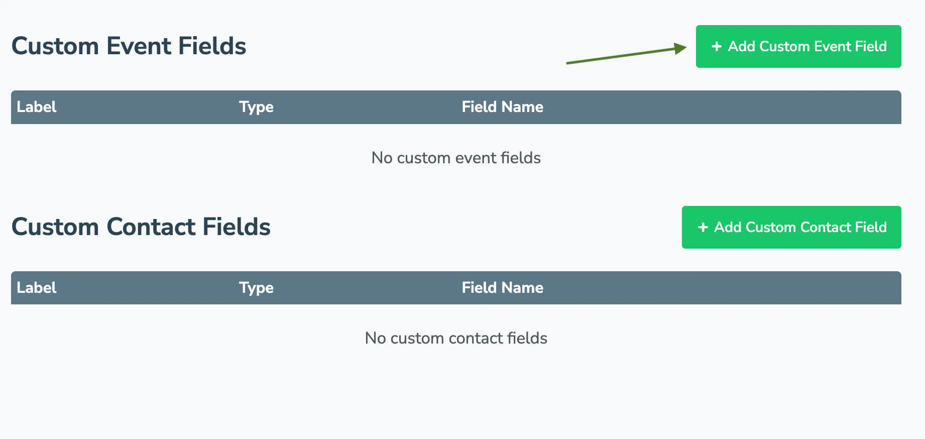 Add custom event field button in Apptoto