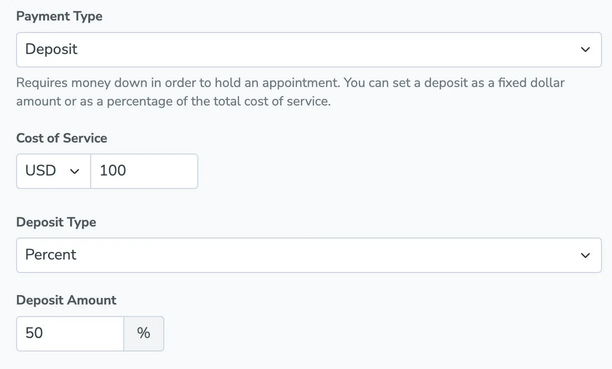 Request a deposit (flat fee or percentage) of the full appointment fee during the booking process.