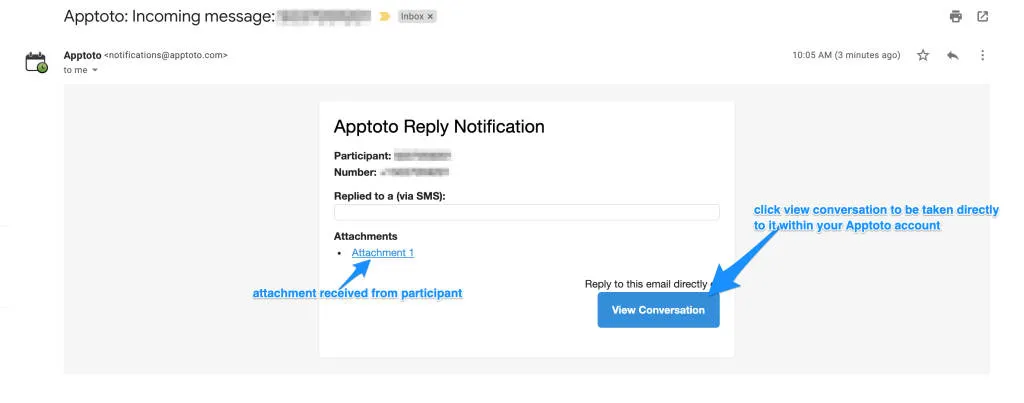 Login to Apptoto to download attachments sent to you by clients/contacts.