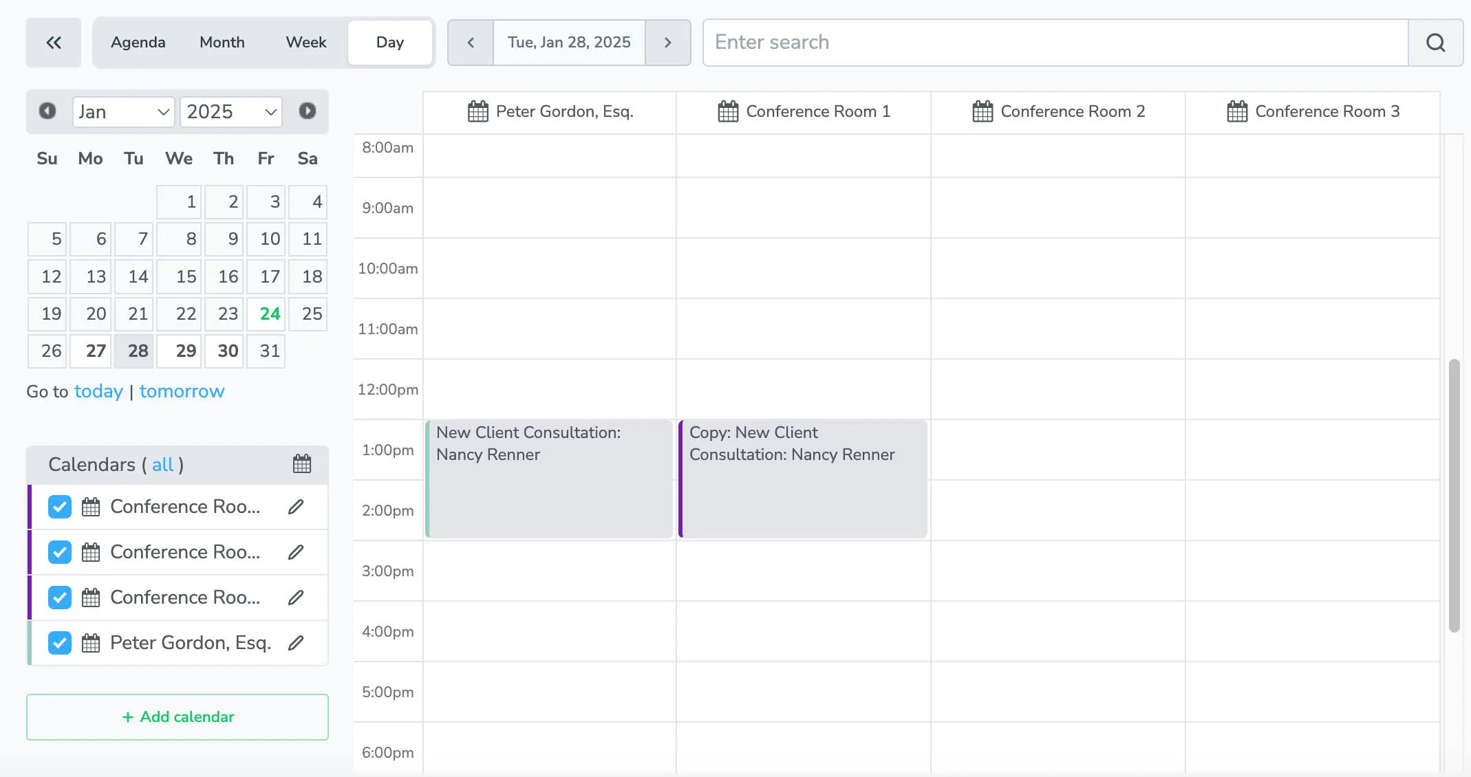Resources placed on multiple calendars after a booking