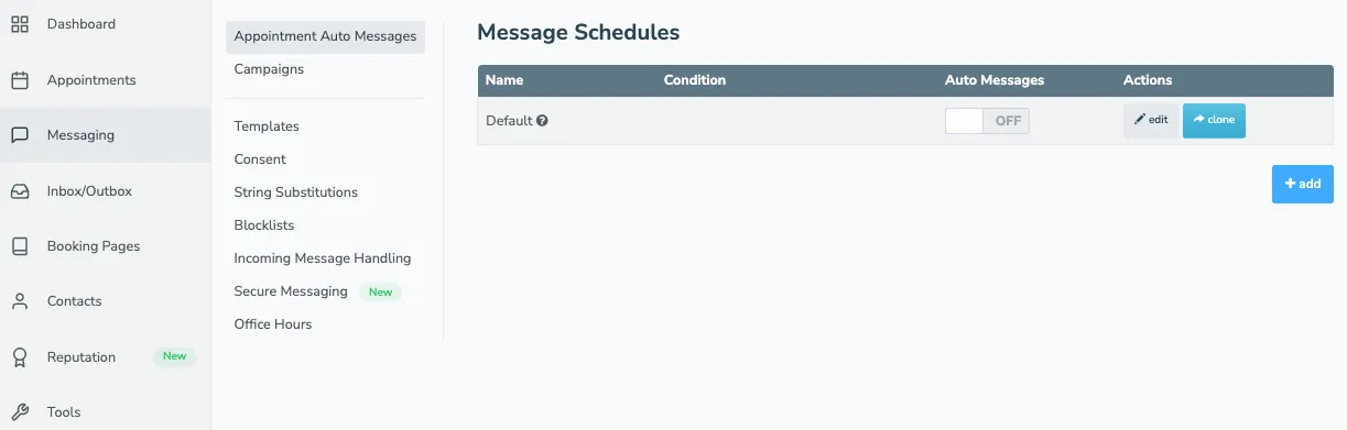 View multiple message schedules in the Apptoto platform