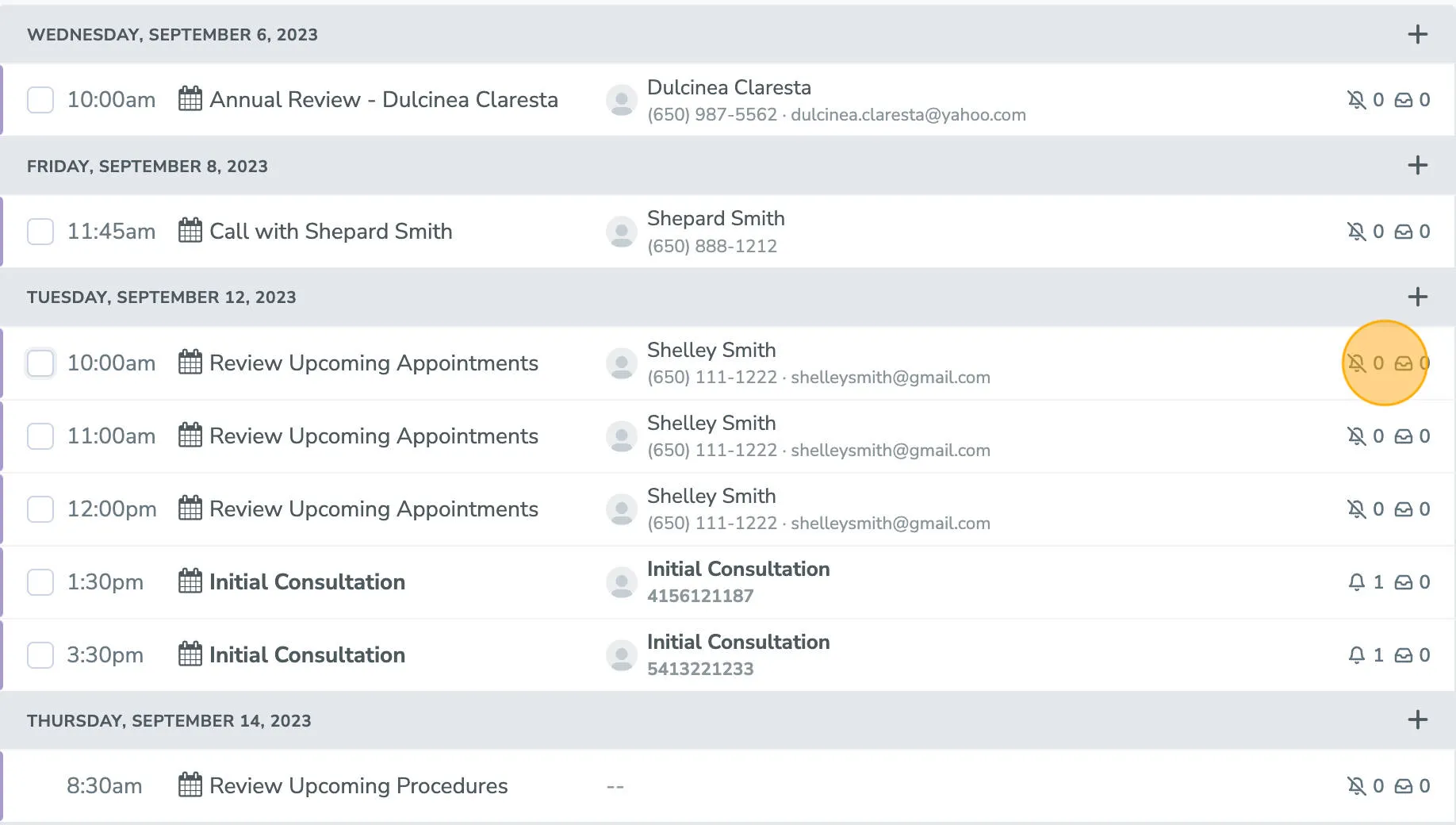 Highlighting the automated message count on the platform to show where to edit users' participation options