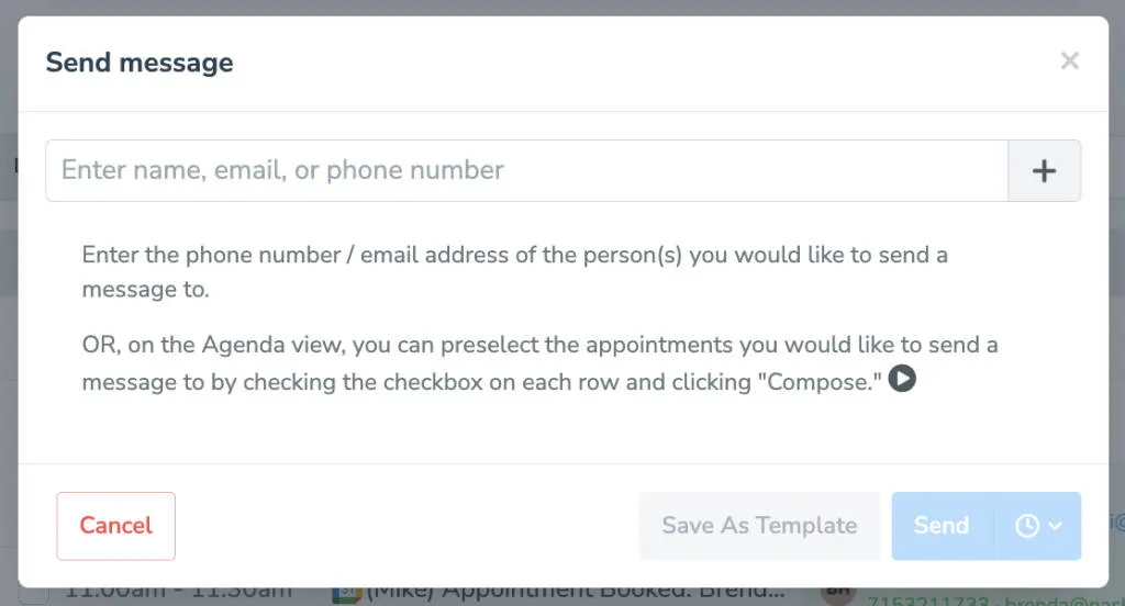 Send a one-time message to an individual recipient