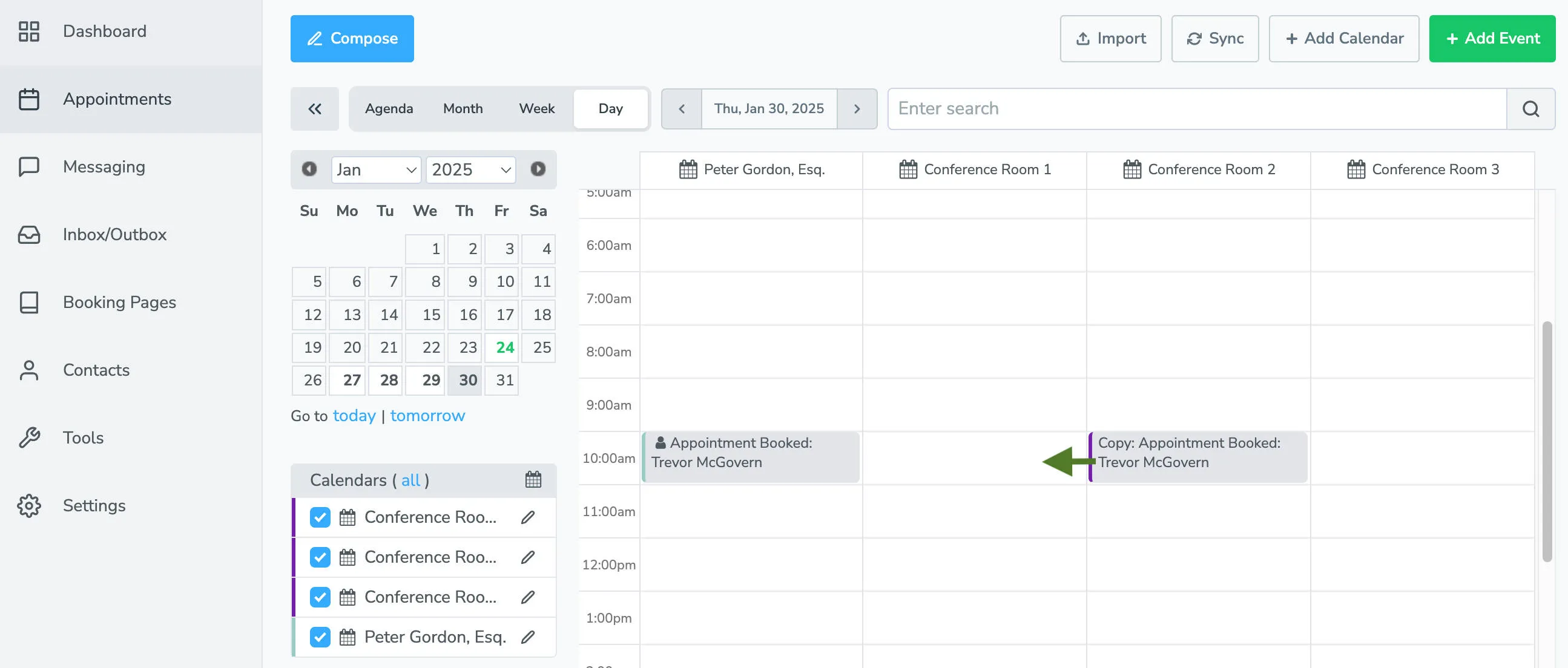 Drag the resource to a new calendar in Apptoto or a supporting calendar type.
